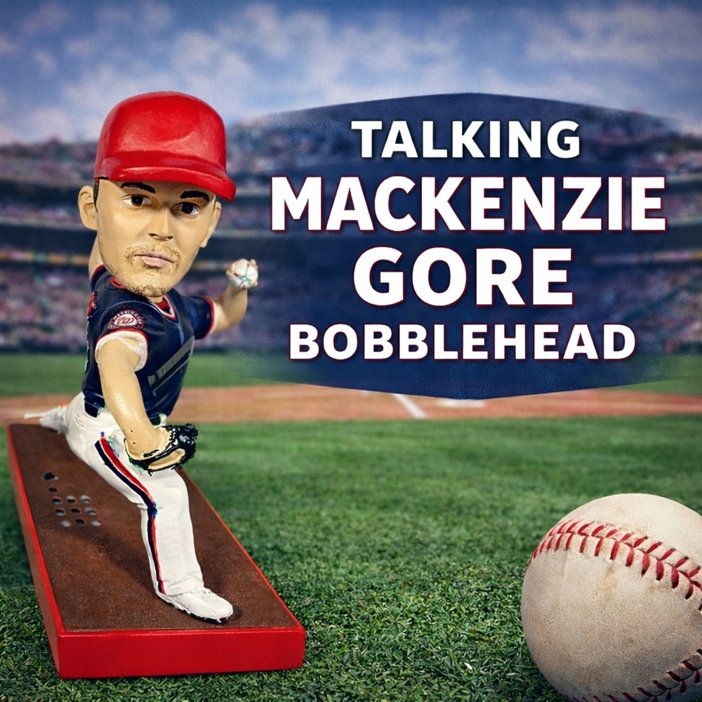Washington Nationals Mackenzie Gore Bobblehead Talking 2025 Nats Plus Member